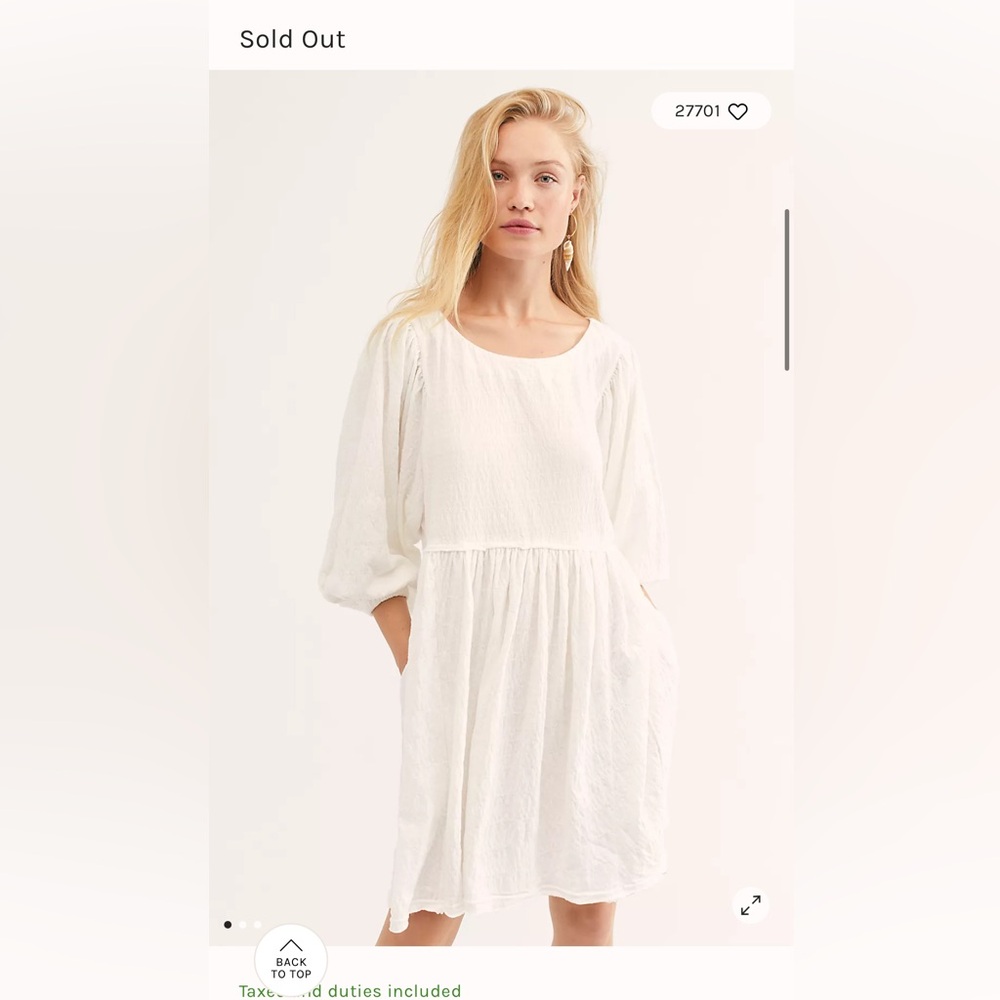 Free People Get Obsessed Babydoll Mini Dress